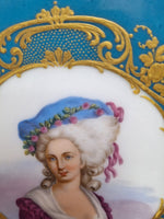 Antique Framed Gilt Sevres Painted On Porcelain Princess du Lambette