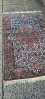 Hand Knotted Silk Indian Oriental Rug 4 X 6 Circa 1970's