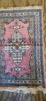 Turkish Silk Oriental Rug 1-8 X 2-5 Circa 1960's Never Used, Always Hung On Wall