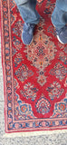 Hand Knotted All Wool 2-6 x 5-0 circa 1940s Genuine Middle Eastern Oriental Rug