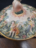 Capodimonte Decorative Bowl Made In Italy 2160 6" Diameter 4" Tall