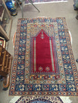 Antique Gheisari Turkish Oriental Rug Hand Knott Over 100 Years Old Very Good...