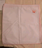 Placemats Set of 12 White with Pink Border and Butterfly 15.75" X 15.75"