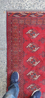 Hand Knotted All Wool Turkoman Oriental Rug Circa 1960's 6-3 x 4-3