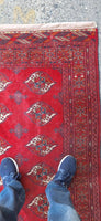 Hand Knotted All Wool Turkoman Oriental Rug Circa 1960's 6-3 x 4-3