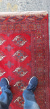 Hand Knotted All Wool Turkoman Oriental Rug Circa 1960's 6-3 x 4-3