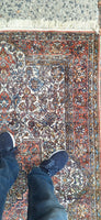 Hand Knotted Silk Indian Oriental Rug 4 X 6 Circa 1970's