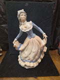 tengra spain figurine porcelain Dancing Lady Long Dress 12" Tall X 8" Wide 91208