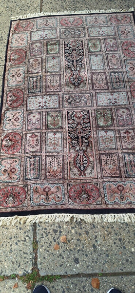 Vintage Hand Knotted All Wool Pakistani Oriental Rug 4 X 6