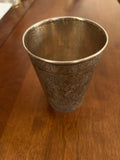 Antique Carved Middle Eastern Silver Cup Over 100 Years Old