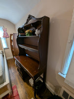 Wooden Desk With Hutch