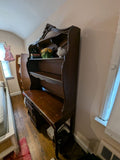 Wooden Desk With Hutch
