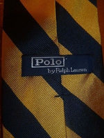 Beautiful 100% Silk Polo by Ralph Lauren Tie Made in USA with Woven Polo Player - Diamonds Sapphires Rubies Emeralds
