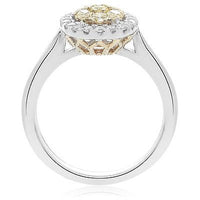 Stunningly Gorgeous 14K Yellow Diamond Ring Size 6.5 with White & Yellow Gold - Diamonds Sapphires Rubies Emeralds