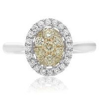 Stunningly Gorgeous 14K Yellow Diamond Ring Size 6.5 with White & Yellow Gold - Diamonds Sapphires Rubies Emeralds