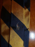 Beautiful 100% Silk Polo by Ralph Lauren Tie Made in USA with Woven Polo Player - Diamonds Sapphires Rubies Emeralds