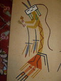Sand Painting Measuring Approximately 1' x 1' Ethnic, Reseller - Diamonds Sapphires Rubies Emeralds
