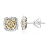 Lovely Yellow Diamond Earring - Diamonds Sapphires Rubies Emeralds