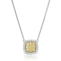 Awe Inspiring 14K Yellow Diamond Necklace Pendant with White Diamonds - Diamonds Sapphires Rubies Emeralds