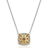 Awe Inspiring 14K Yellow Diamond Necklace Pendant with White Diamonds - Diamonds Sapphires Rubies Emeralds