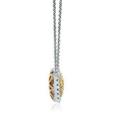 Awe Inspiring 14K Yellow Diamond Necklace Pendant with White Diamonds - Diamonds Sapphires Rubies Emeralds