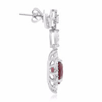 Natural GIA Certified 18K Gold Ruby Earrings with Diamonds 6.72 Carats Rubies - Diamonds Sapphires Rubies Emeralds