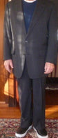 Beautiful Charcoal Gray Brooks Brothers Suit 100% Wool Made in USA Size 41 - Diamonds Sapphires Rubies Emeralds