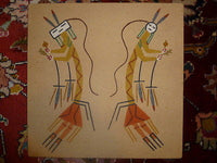 Sand Painting Measuring Approximately 1' x 1' Ethnic, Reseller - Diamonds Sapphires Rubies Emeralds
