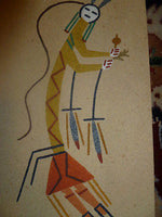 Sand Painting Measuring Approximately 1' x 1' Ethnic, Reseller - Diamonds Sapphires Rubies Emeralds