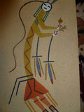 Sand Painting Measuring Approximately 1' x 1' Ethnic, Reseller - Diamonds Sapphires Rubies Emeralds