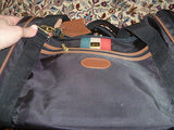 Authentic Lark Duffle Bag, Very Good Condition 23" Black, Canvas - Diamonds Sapphires Rubies Emeralds