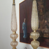 Mid century Modern Pair Of Murano Venetian Lamps
