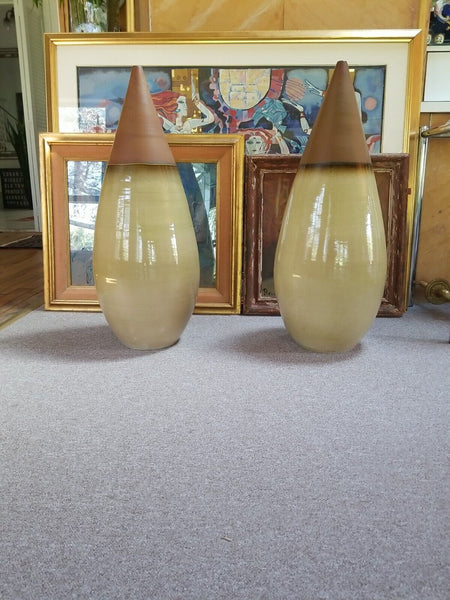 Mid century Modern Massive Italian Ceramic Pair Of Vases #93008
