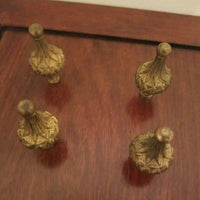 Rare Set of Antique Gilt Bronze Finials