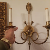 Pair Of Vintage Hollywood Regency Arrow Sconces