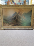 Antique Painting From An Estate George F. Bensell Labeled "The Old Mill" #915008