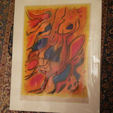 Mid Century Modern Abstract Color Lithograph Limited Edition