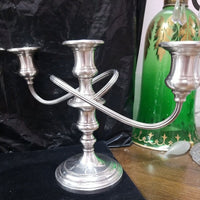 Antique Pair Of Candelabra 3 Candle Silver by S. Kirk & Son