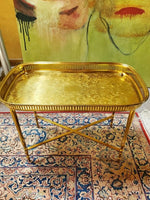 Antique gold gilt petite gallery table