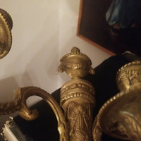 Pair Of Antique E.F. Caldwell Style Gilt Sconces