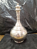 Antique Siver European Vase Or Wine Bottle 10.75" Tall 840 Silver 400 Grams