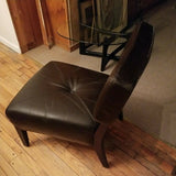 Classic Modern Mid century Style Leather Wide Chair