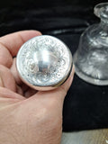 Antique Crystal Perfume Bottle Very Heavy 5.5" Tall X 4" Diameter