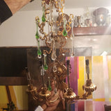 Pair Of Vintage Hollywood Regency Mid Century Modern Large Gilt Sconces