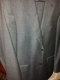 Daniel Cremieux Suit Size 38 100% Wool Gray Inseam 30 with Loro Piana Fabric - Diamonds Sapphires Rubies Emeralds