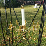 Mid Century Modern Designer 1970's Gold Chandelier