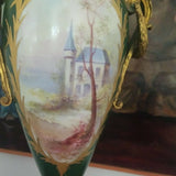 Antique Sevres Enamel Urn Jade