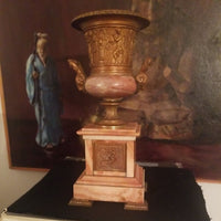 Antique French Bronze Figural Urn #93008