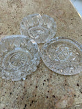 3 Crystal Ashtrays Possibly Bohemian