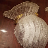 Pair Of Mid Century Modern Art Glass  Sconces